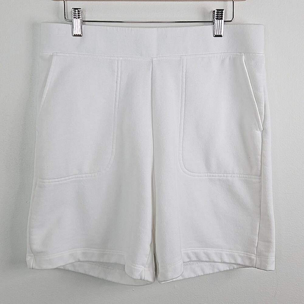 Lands' End Serious‎ Sweats French Terry Knit in White | Women's Small 6-8